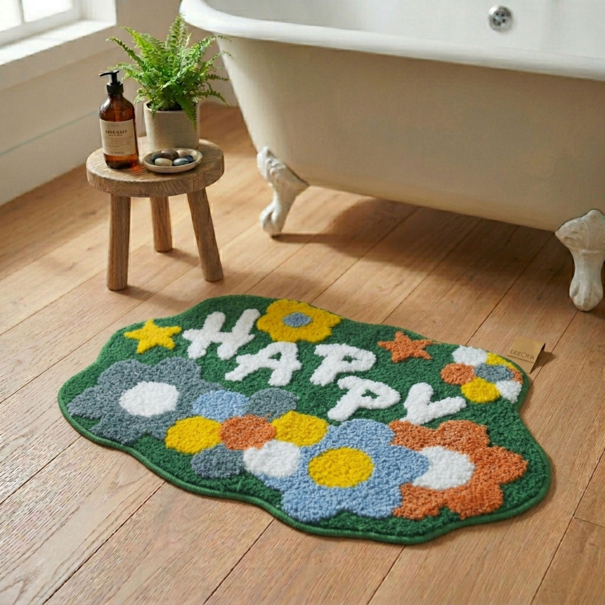 Happy Microfiber Anti Skid Super Absorbent Bathmat - Decovia
