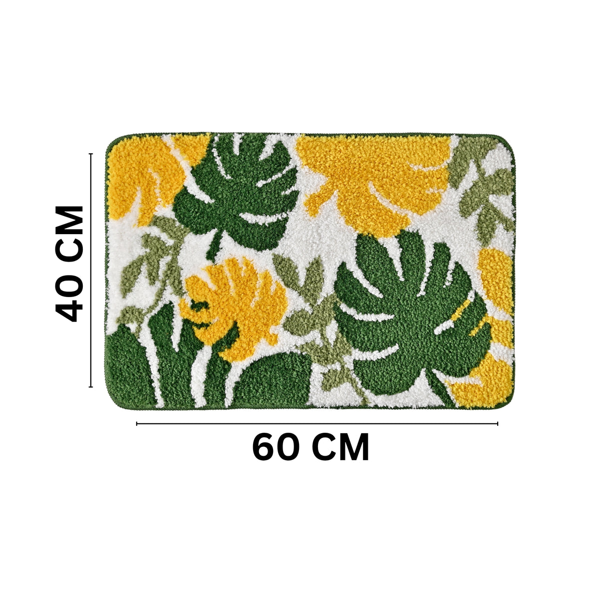 Leaf Flower Microfiber Anti Skid Super Absorbent Bathmat - Decovia