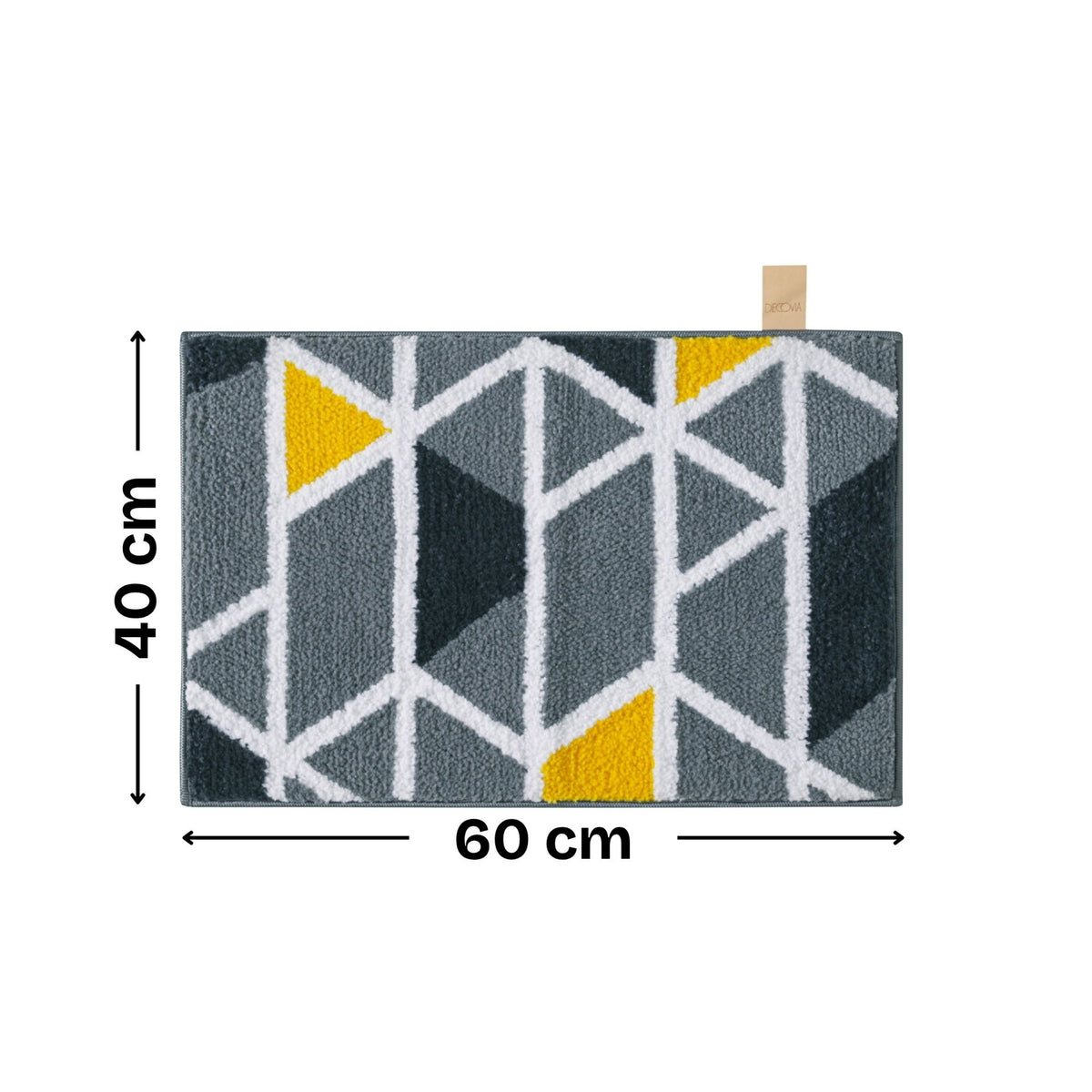 Triangle Microfiber Anti Skid Super Absorbent Bathmat - Decovia