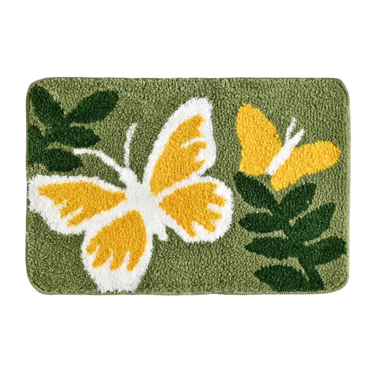 Butterfly Microfiber Anti Skid Super Absorbent Bathmat - Decovia