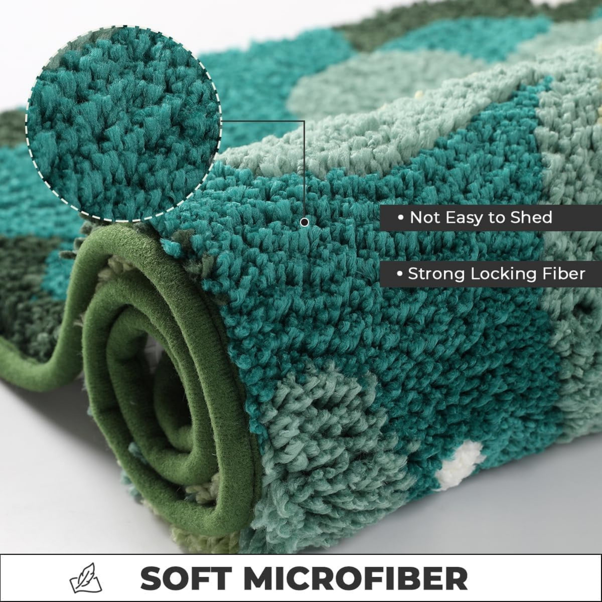 Birch Microfiber Anti Skid Super Absorbent Bathmat - Decovia