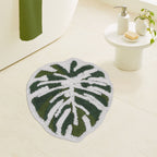 Leaf Tufted Bath Mat |  Anti Skid Super Absorbent Mats for Home Living Room Kitchen Bathroom Mat  Pack of 1