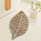 Leaf Tufted Bath Mat | Anti Skid Super Absorbent Mats for Home Living Room Kitchen Bathroom Mat Pack of 1