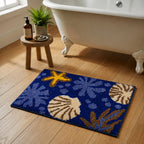 Seashell Microfiber Anti Skid Super Absorbent Bathmat - Decovia