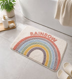 Rainbow Microfiber Anti Skid Super Absorbent Bathmat - Decovia