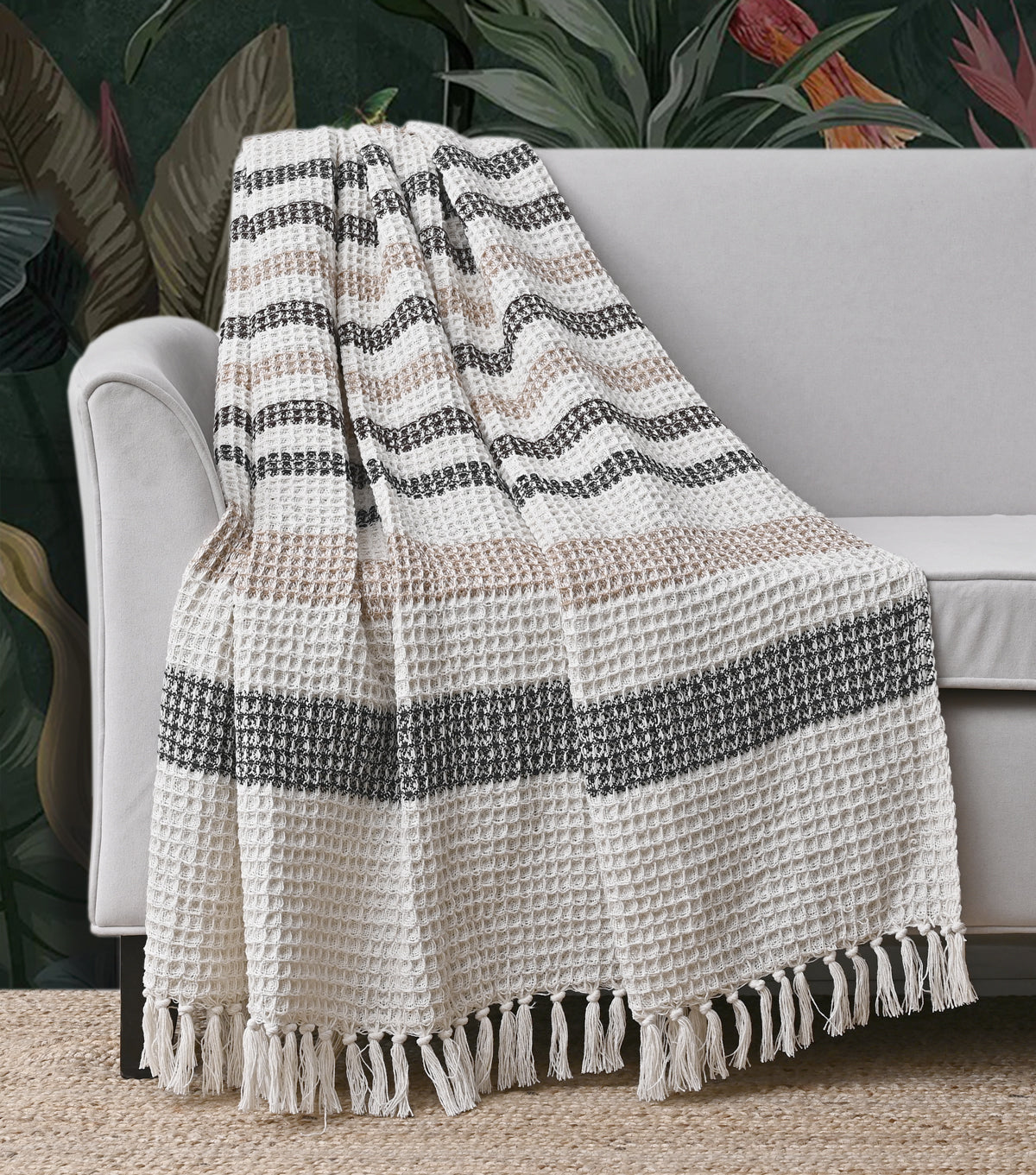 Throw-Honeycomb-White