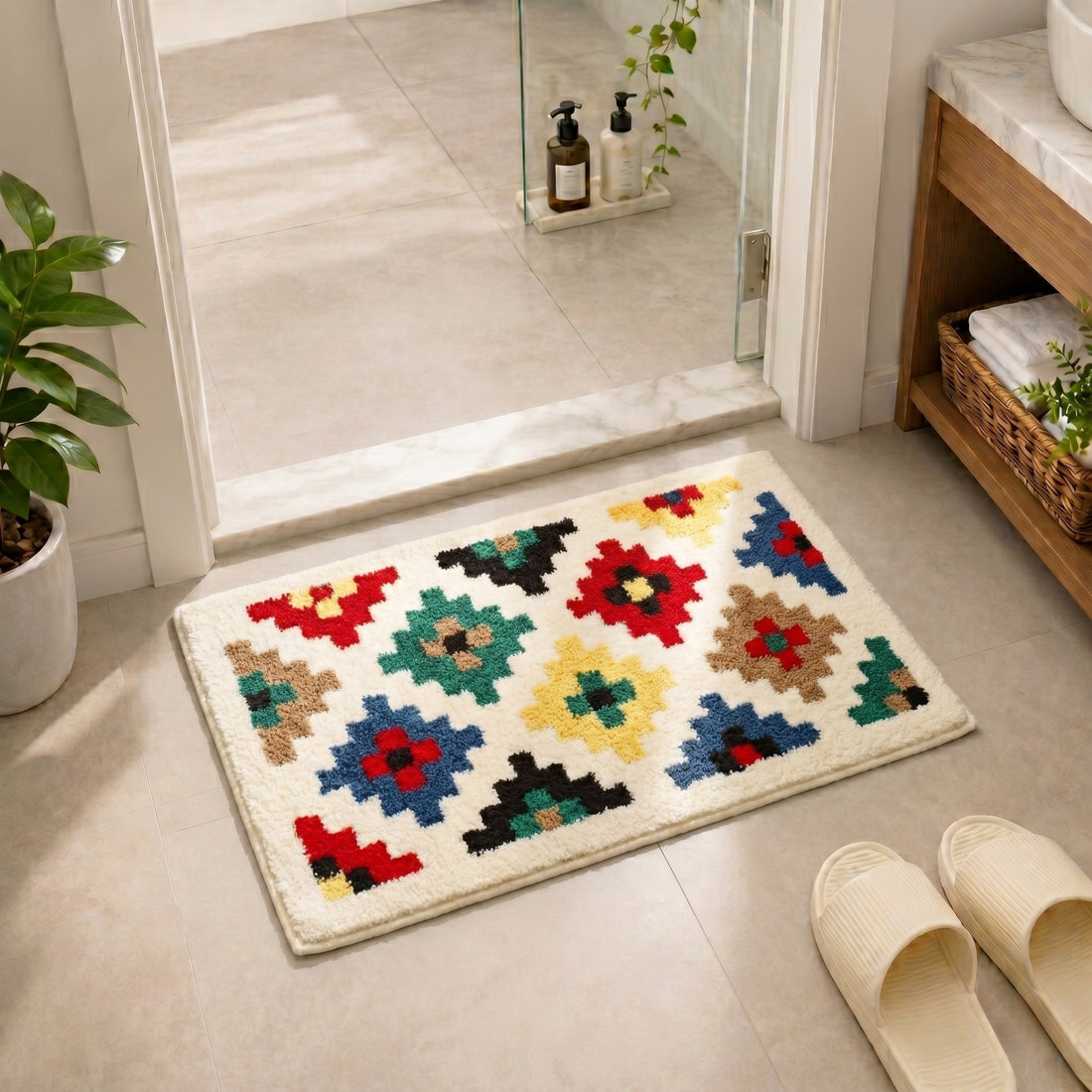 Cascade Microfiber Anti Skid Super Absorbent Bathmat - Decovia