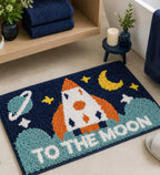Moon Microfiber Anti Skid Super Absorbent Bathmat - Decovia