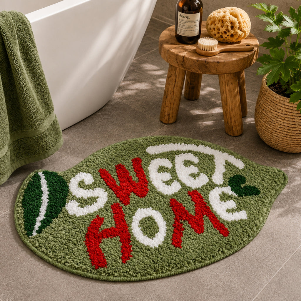 Sweet Home Microfiber Anti Skid Super Absorbent Bathmat - Decovia