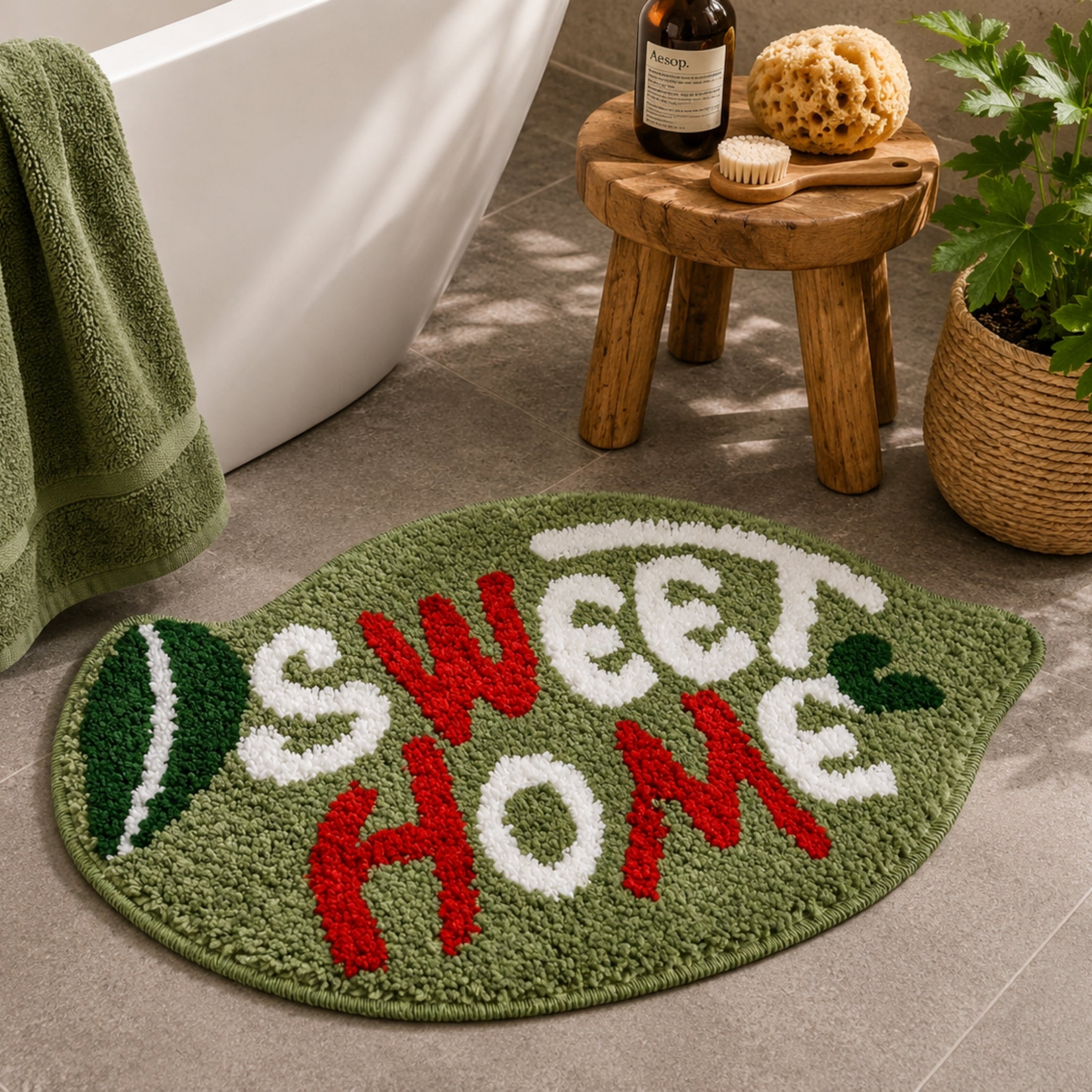 Sweet Home Microfiber Anti Skid Super Absorbent Bathmat - Decovia