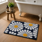 Sun Flower Microfiber Anti Skid Super Absorbent Bathmat - Decovia