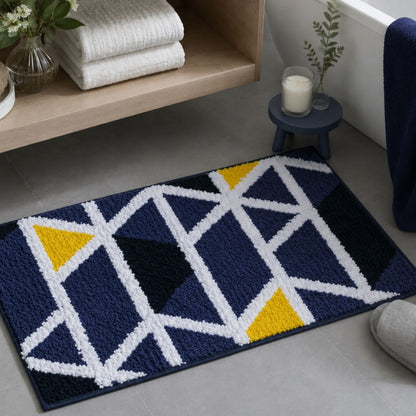 Triangle Microfiber Anti Skid Super Absorbent Bathmat - Decovia