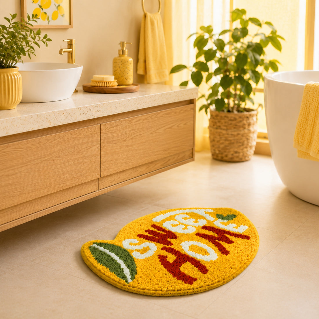 Sweet Home Microfiber Anti Skid Super Absorbent Bathmat - Decovia