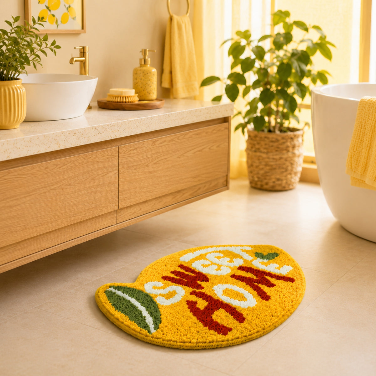 Sweet Home Microfiber Anti Skid Super Absorbent Bathmat - Decovia