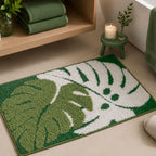 Flower Leaf Microfiber Anti Skid Super Absorbent Bathmat - Decovia