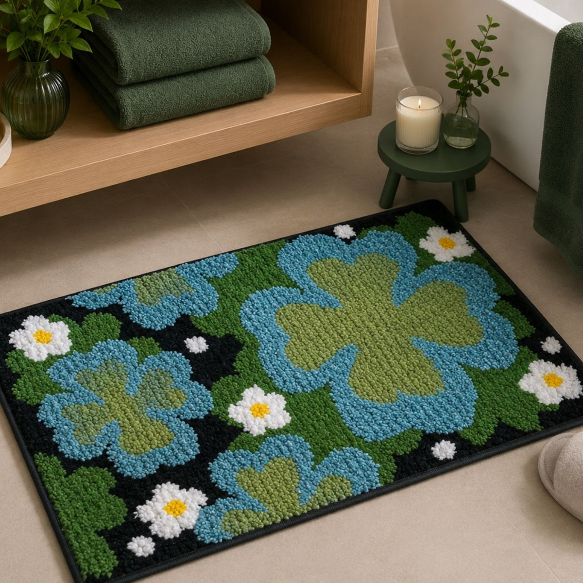 Birch Microfiber Anti Skid Super Absorbent Bathmat - Decovia