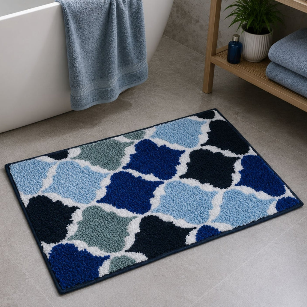 Geomatric Microfiber Anti Skid Super Absorbent Bathmat - Decovia
