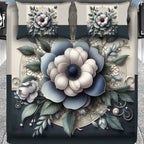7D Digital Printed Floral Cotton Feel Microfiber King Size Double Bedsheet with Pillow Covers - Decovia