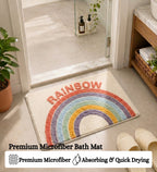 Rainbow Microfiber Anti Skid Super Absorbent Bathmat - Decovia