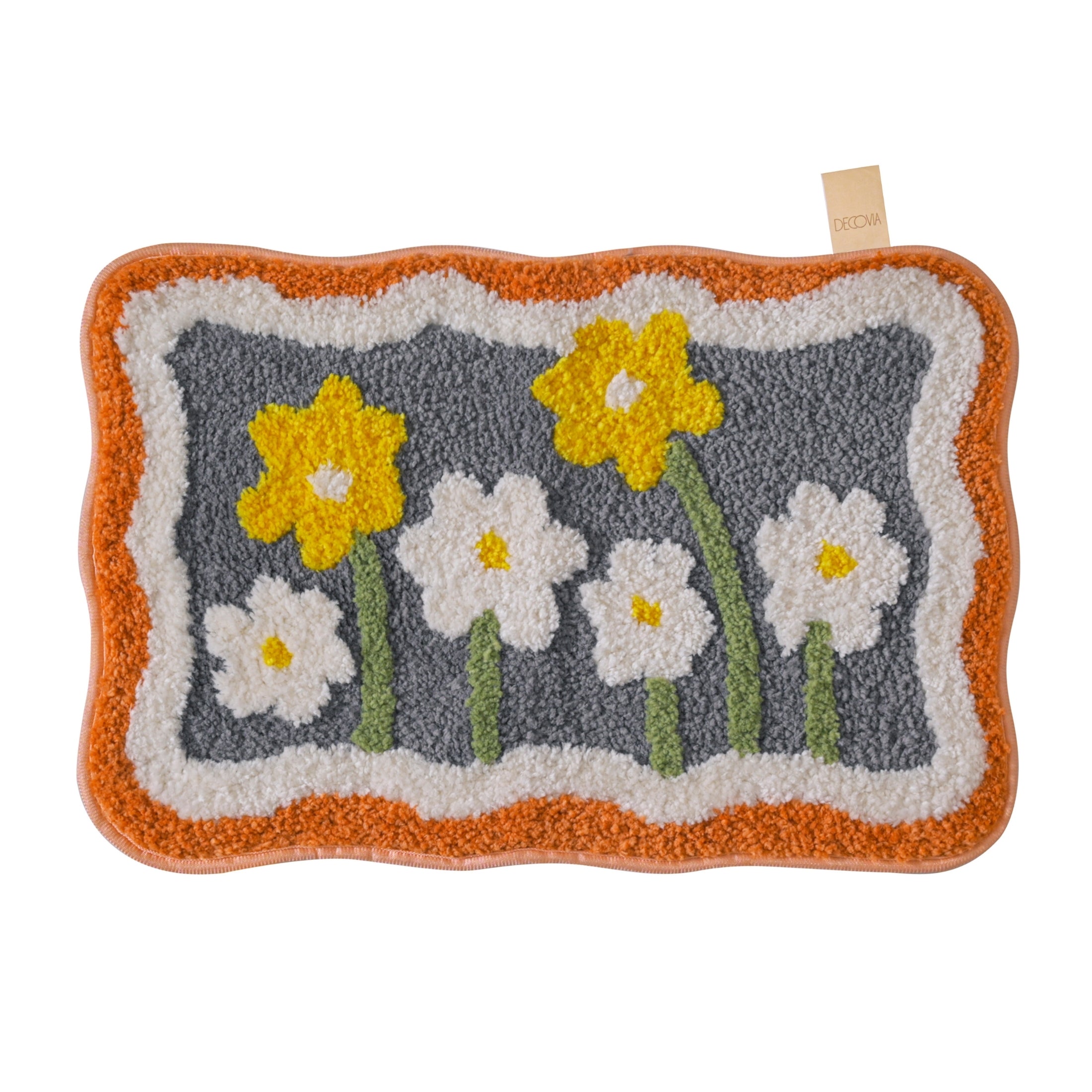 Lily Flower Microfiber Anti Skid Super Absorbent Bathmat - Decovia