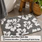 Butterfly Microfiber Anti Skid Super Absorbent Bathmat - Decovia