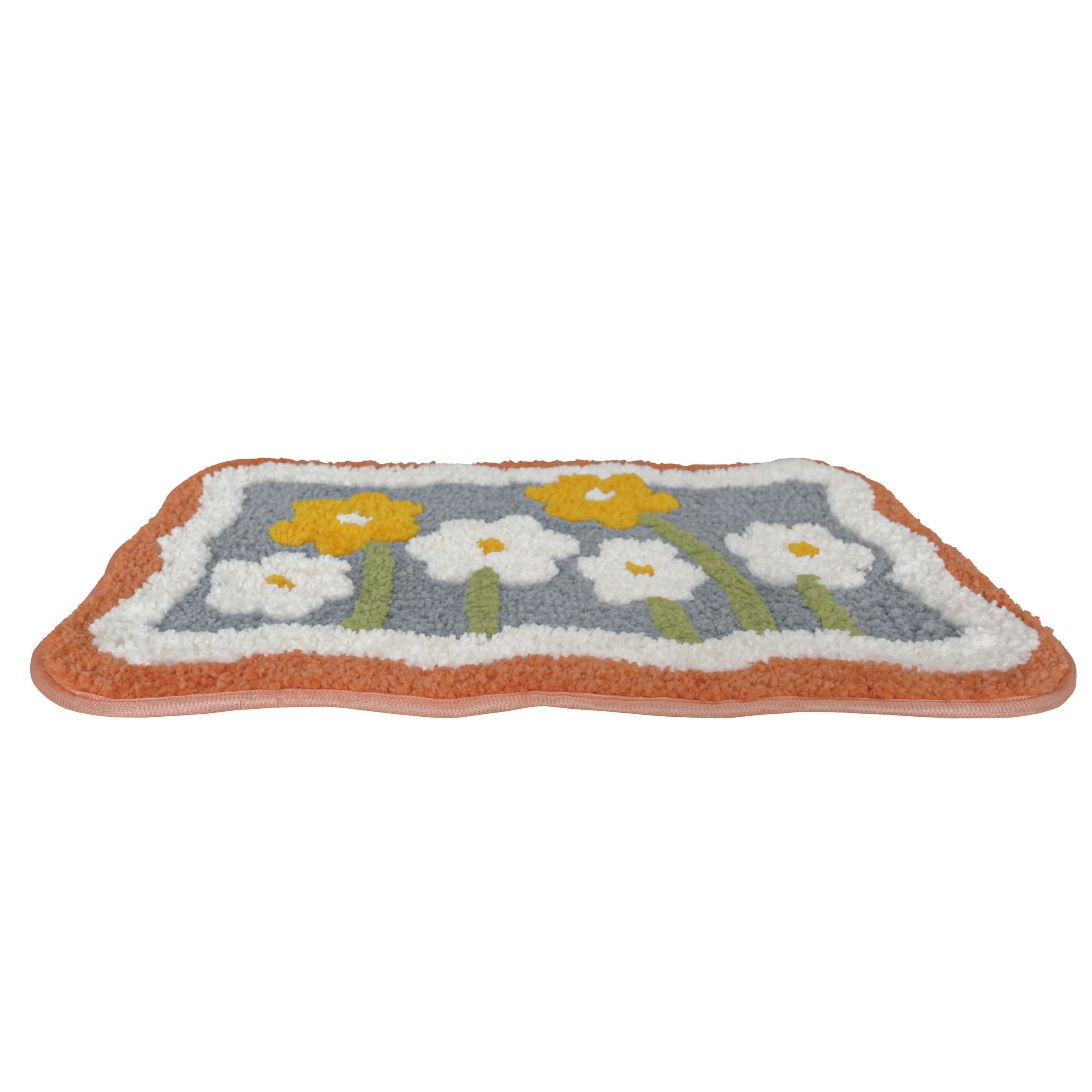Lily Flower Microfiber Anti Skid Super Absorbent Bathmat - Decovia