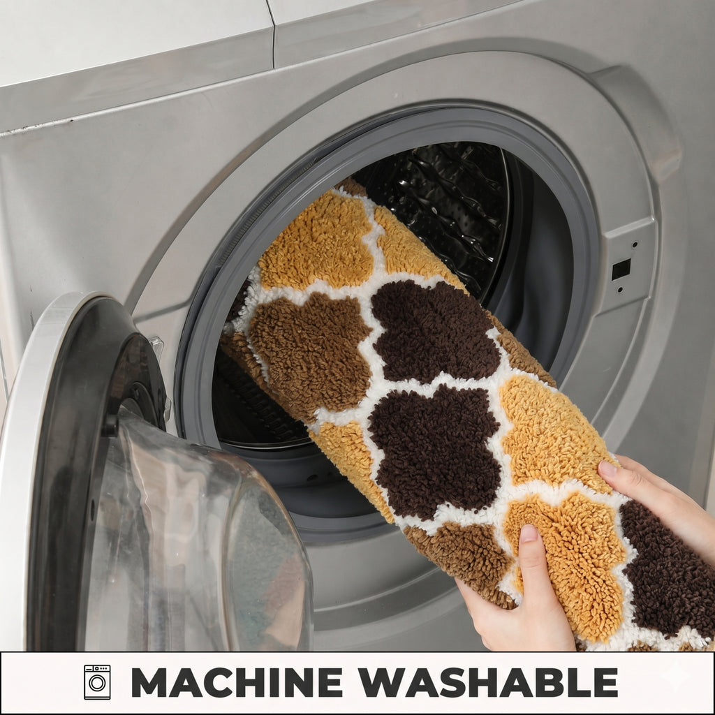 Geomatric Microfiber Anti Skid Super Absorbent Bathmat - Decovia