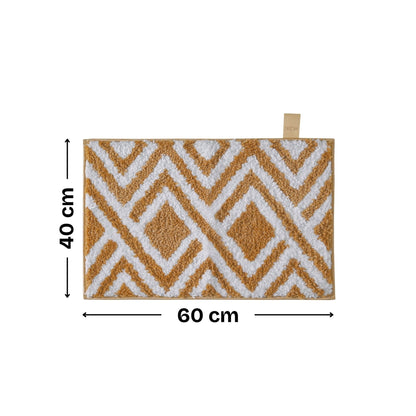 Zigzag Microfiber Anti Skid Super Absorbent Bathmat - Decovia