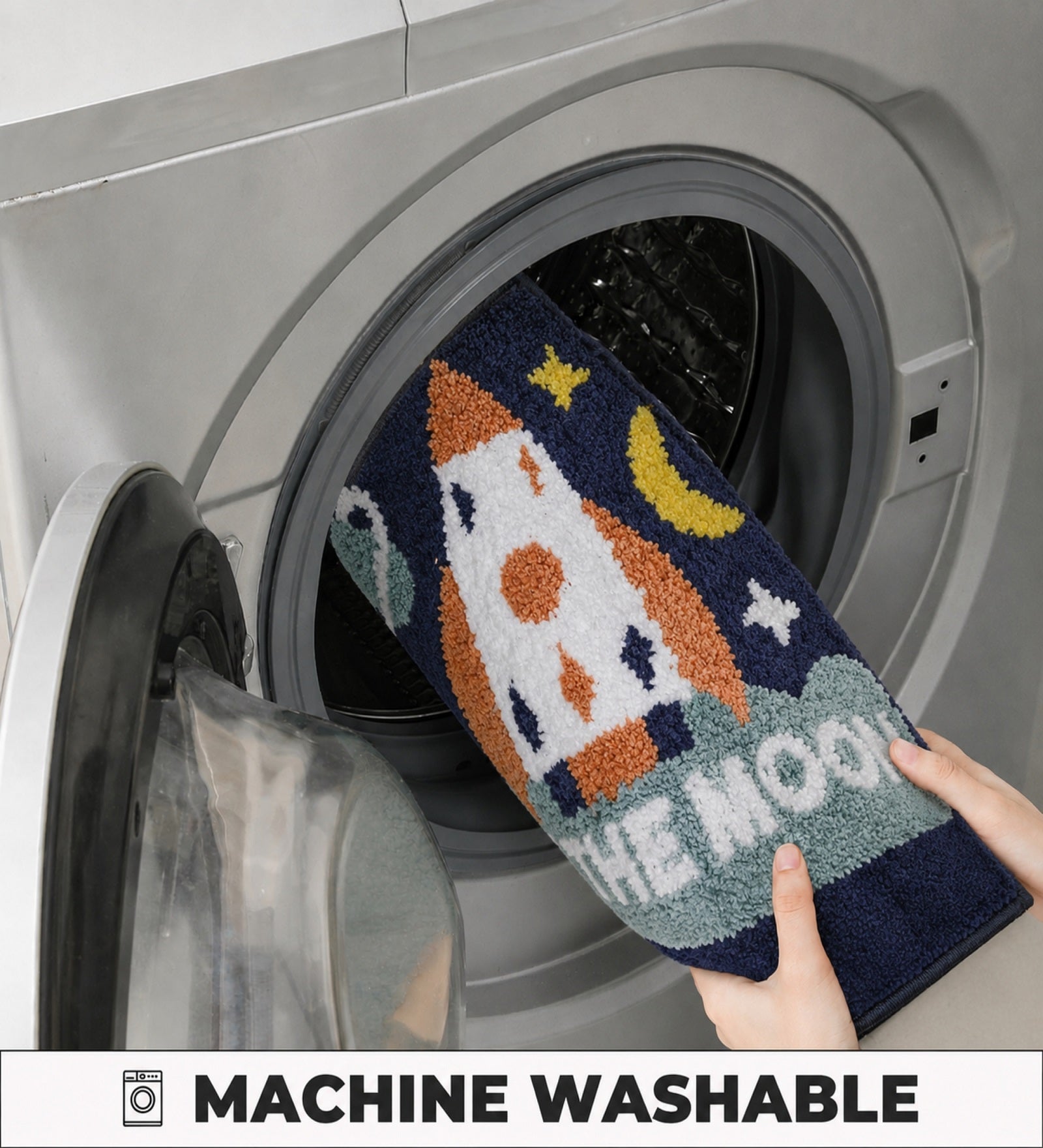 Moon Microfiber Anti Skid Super Absorbent Bathmat - Decovia