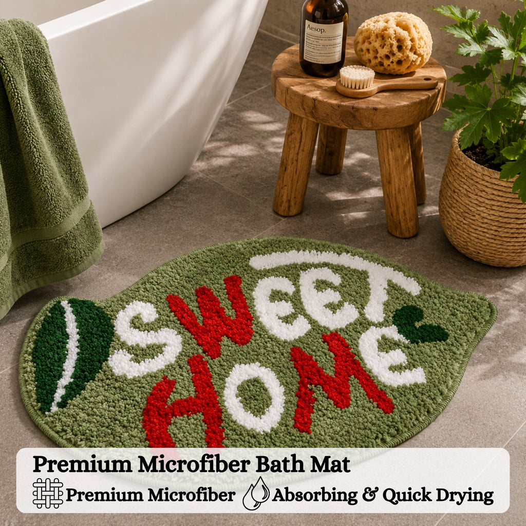 Sweet Home Microfiber Anti Skid Super Absorbent Bathmat - Decovia