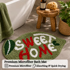 Sweet Home Microfiber Anti Skid Super Absorbent Bathmat - Decovia