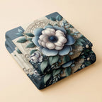 7D Digital Printed Floral Cotton Feel Microfiber King Size Double Bedsheet with Pillow Covers - Decovia
