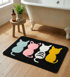 Kitten Microfiber Anti Skid Super Absorbent Bathmat - Decovia