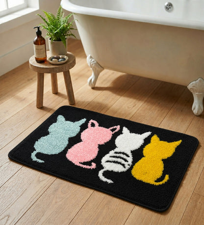Kitten Microfiber Anti Skid Super Absorbent Bathmat - Decovia
