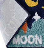 Moon Microfiber Anti Skid Super Absorbent Bathmat - Decovia