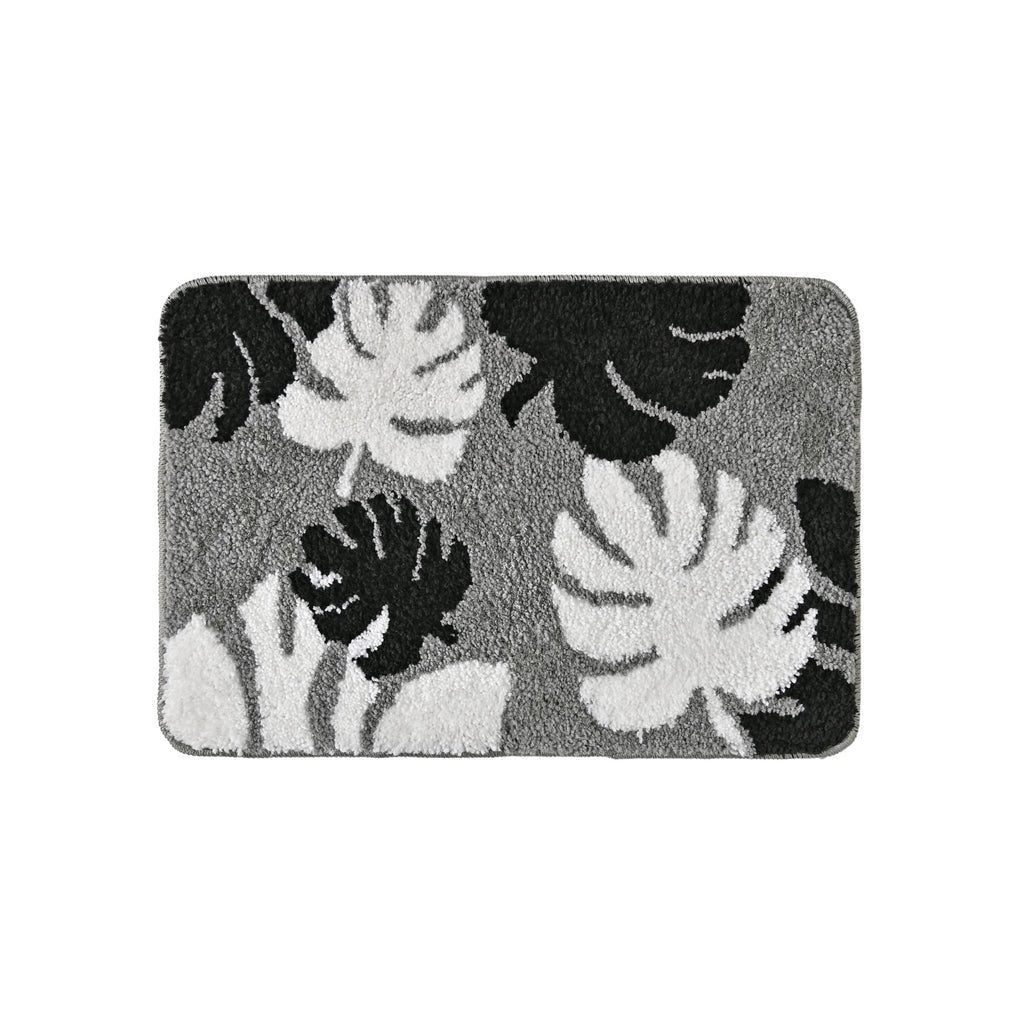 Leaf Flower Microfiber Anti Skid Super Absorbent Bathmat - Decovia