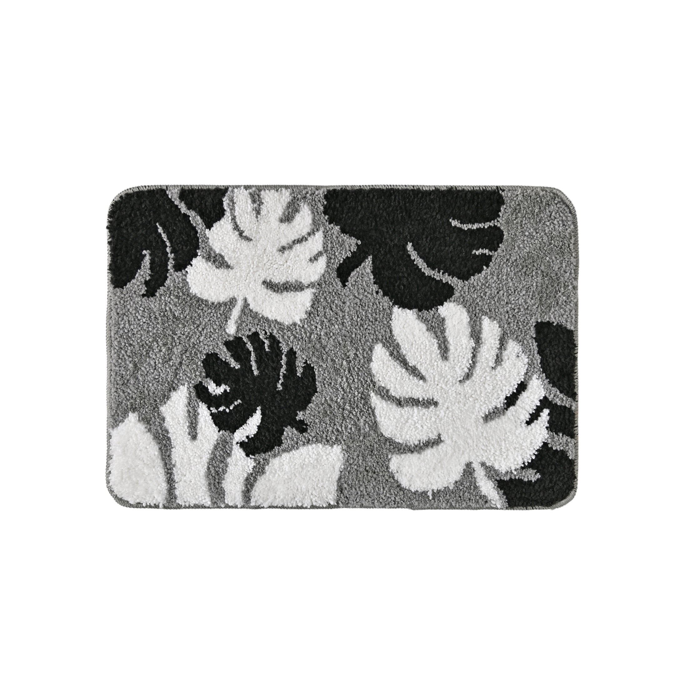 Leaf Flower Microfiber Anti Skid Super Absorbent Bathmat - Decovia