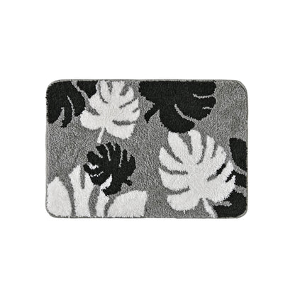 Leaf Flower Microfiber Anti Skid Super Absorbent Bathmat - Decovia