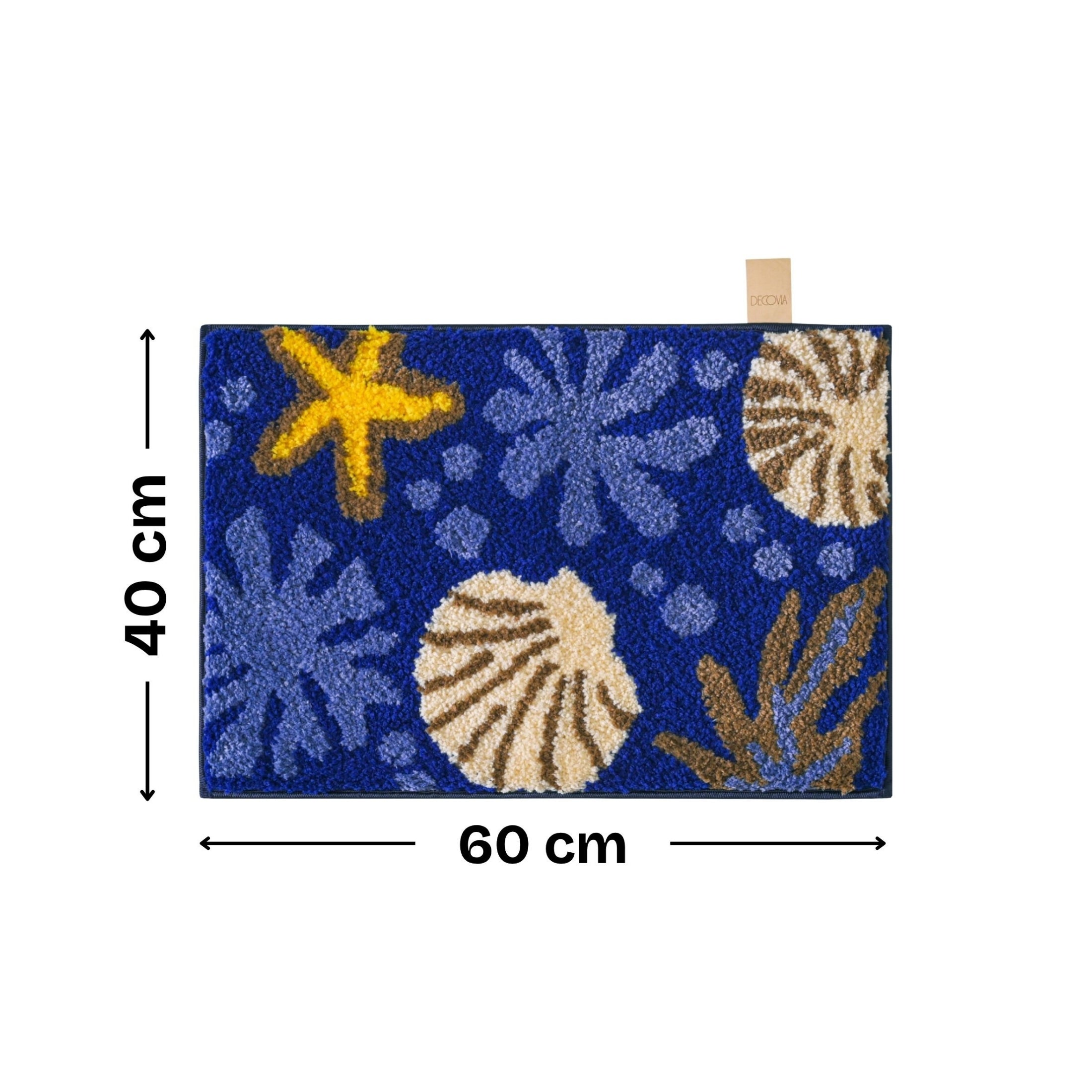 Seashell Microfiber Anti Skid Super Absorbent Bathmat - Decovia