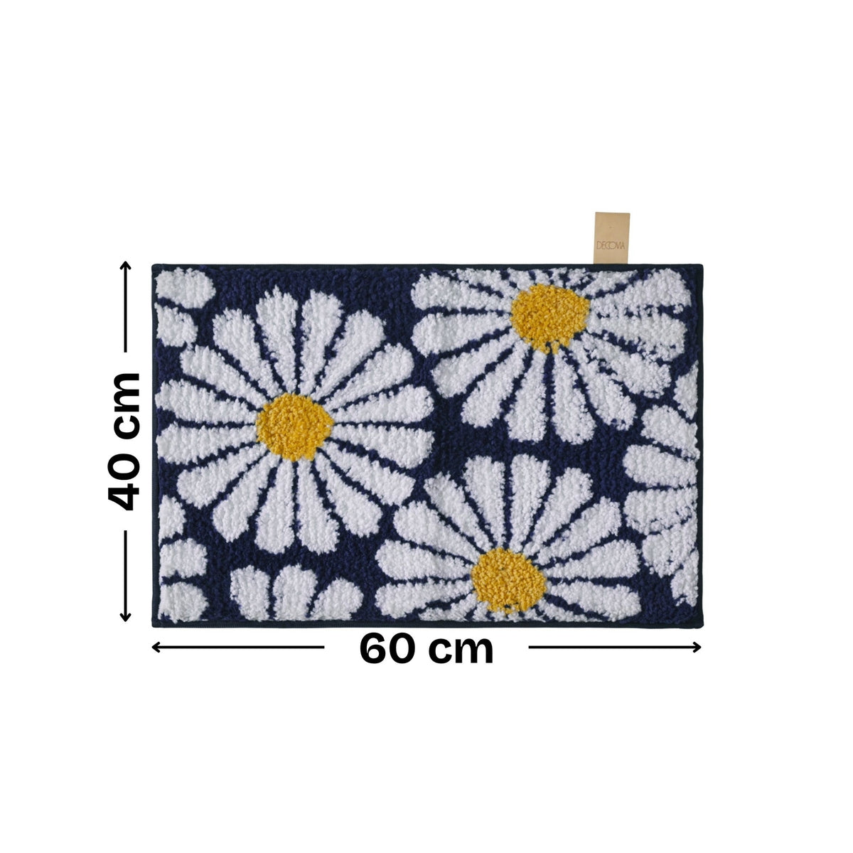 Sun Flower Microfiber Anti Skid Super Absorbent Bathmat - Decovia