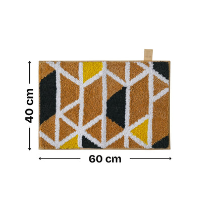 Triangle Microfiber Anti Skid Super Absorbent Bathmat - Decovia