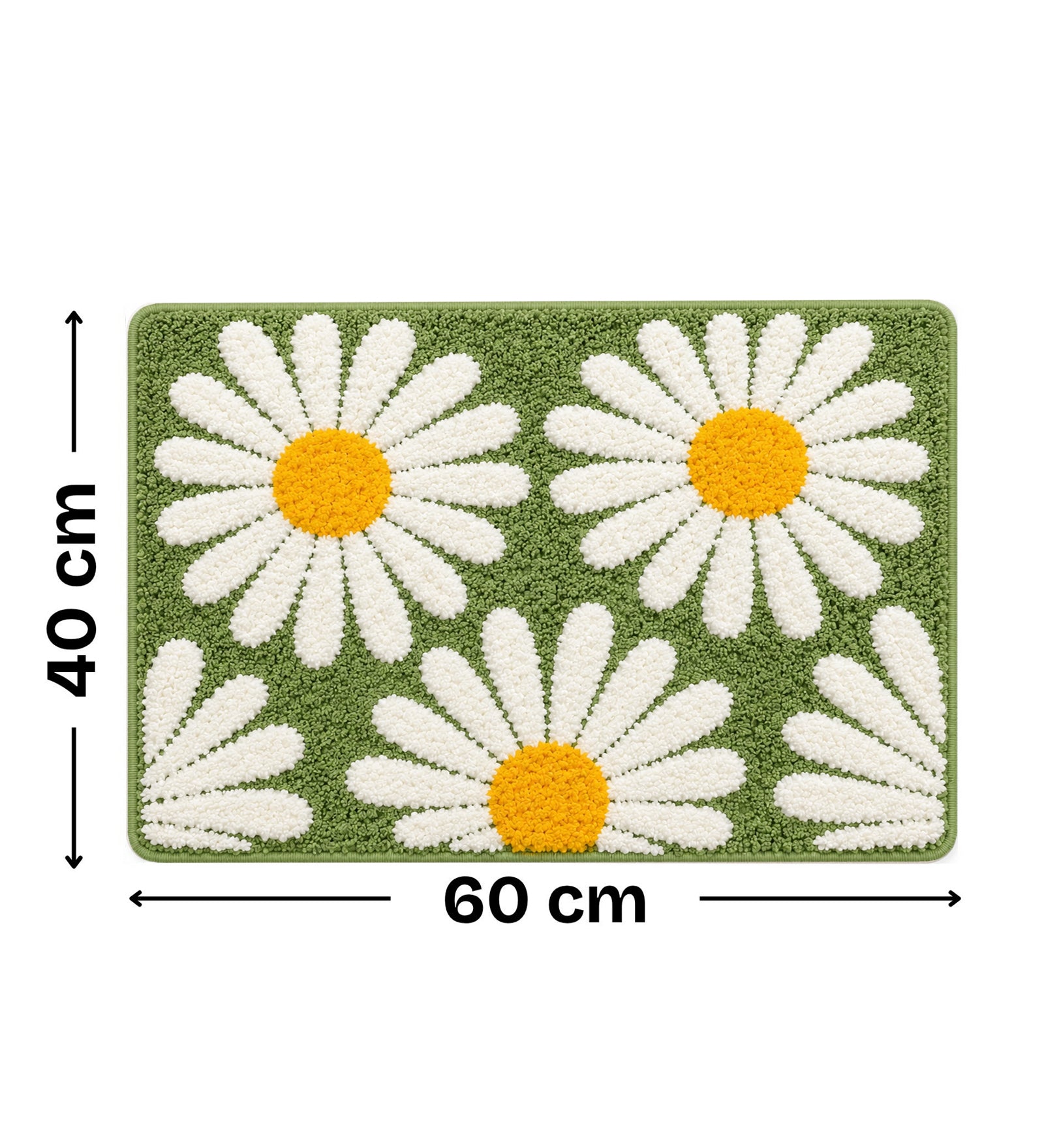 Sun Flower Microfiber Anti Skid Super Absorbent Bathmat - Decovia