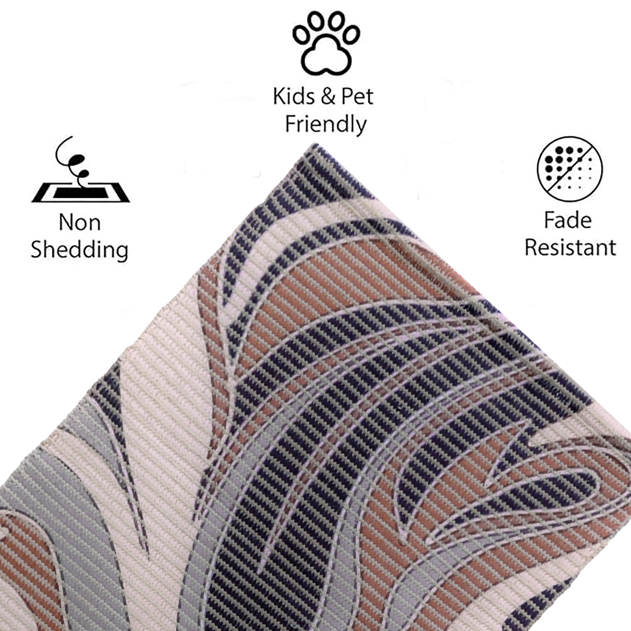 Abstract Wave Pattern Woven Floor Runner – 60x22 Inch
