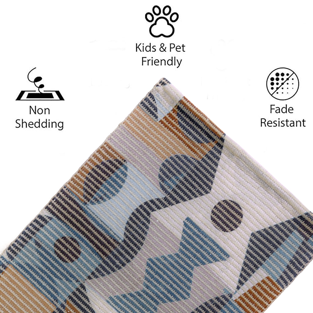 Geometric Pattern Woven Floor Runner – 60x22 Inch