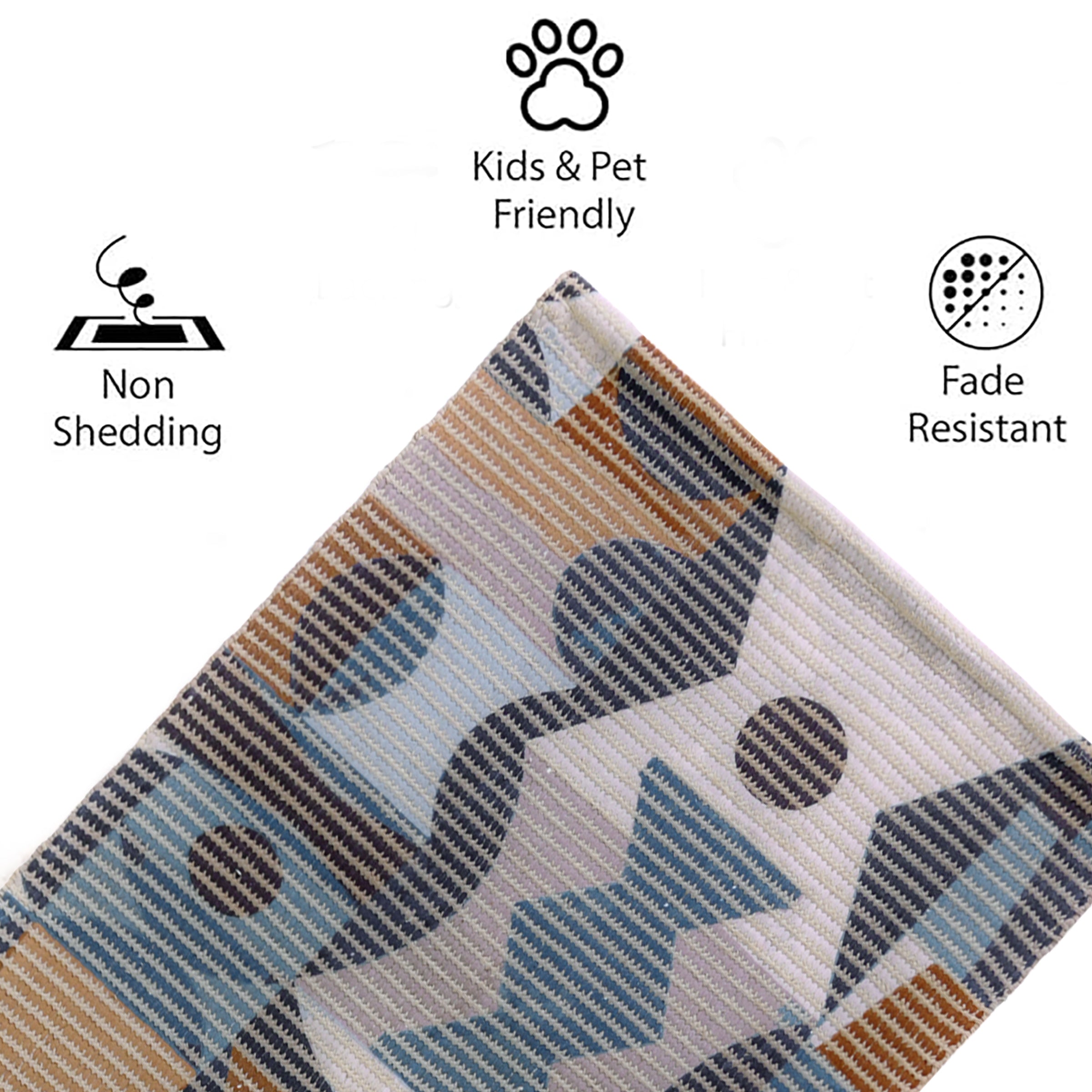 Geometric Pattern Woven Floor Runner – 60x22 Inch