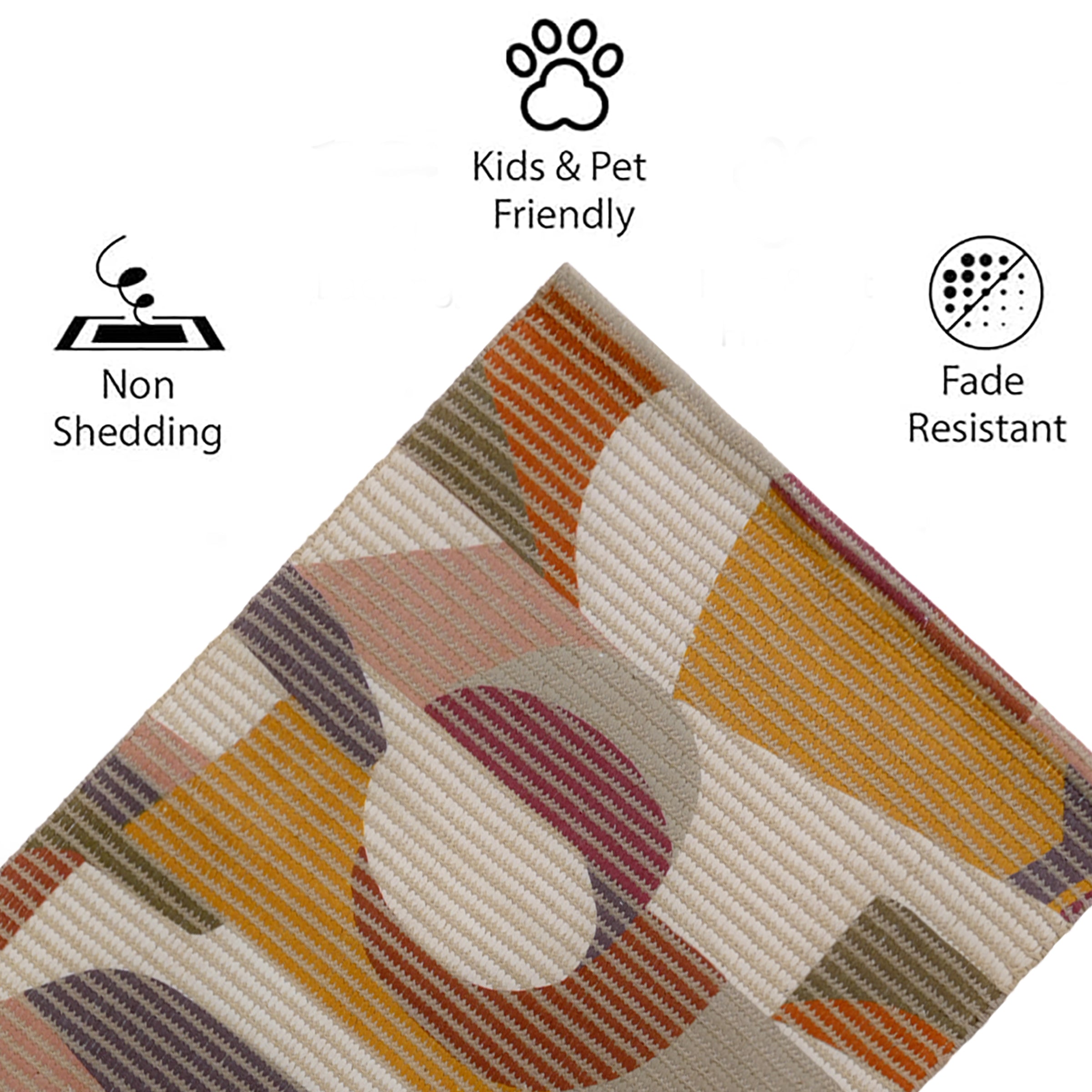 Multicolor Abstract Woven Floor Runner – 60x22 Inch