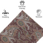 Vintage Floral Paisley Woven Floor Runner – 60x22 Inch