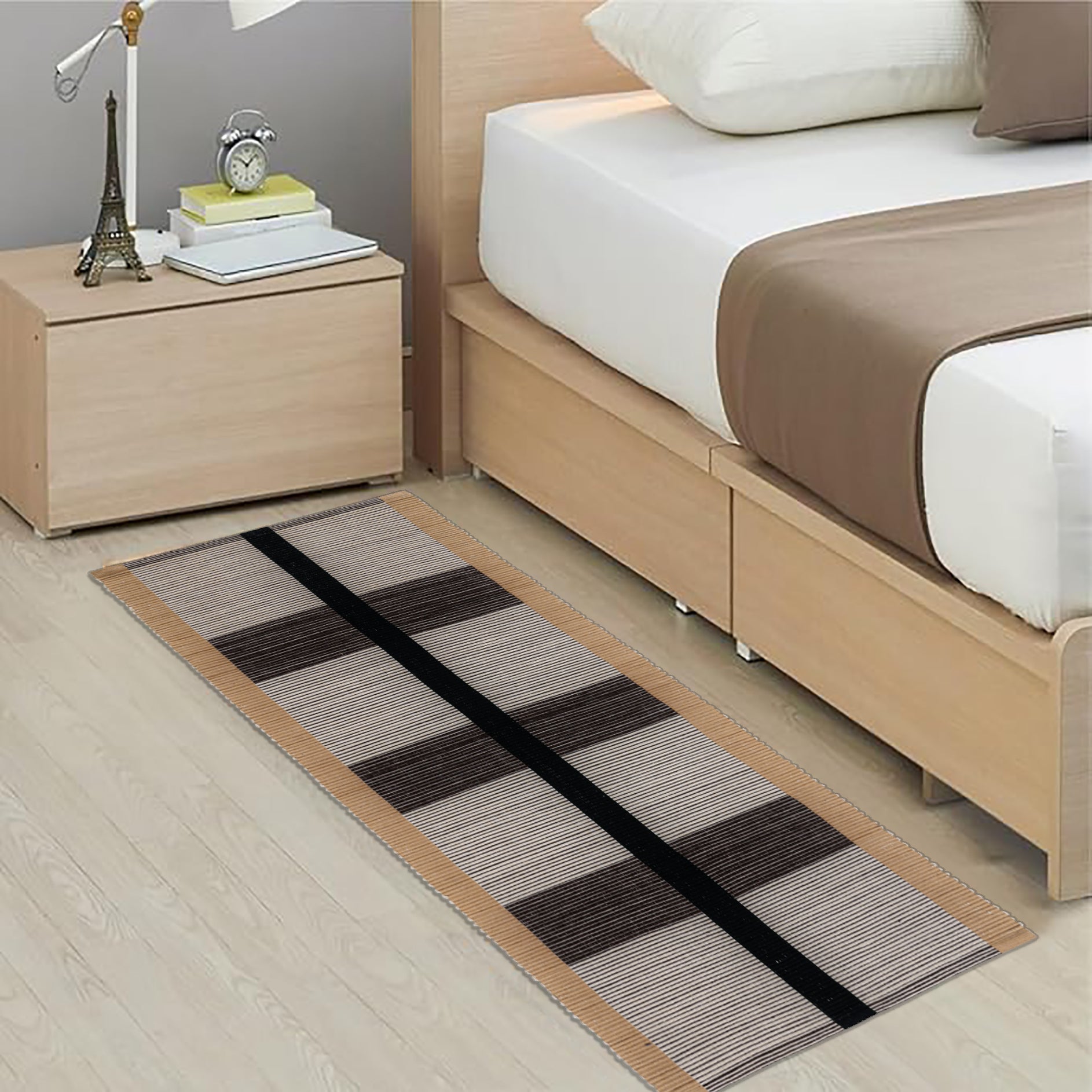 Soft Woven Striped Floor Runner – 58x21 Inch