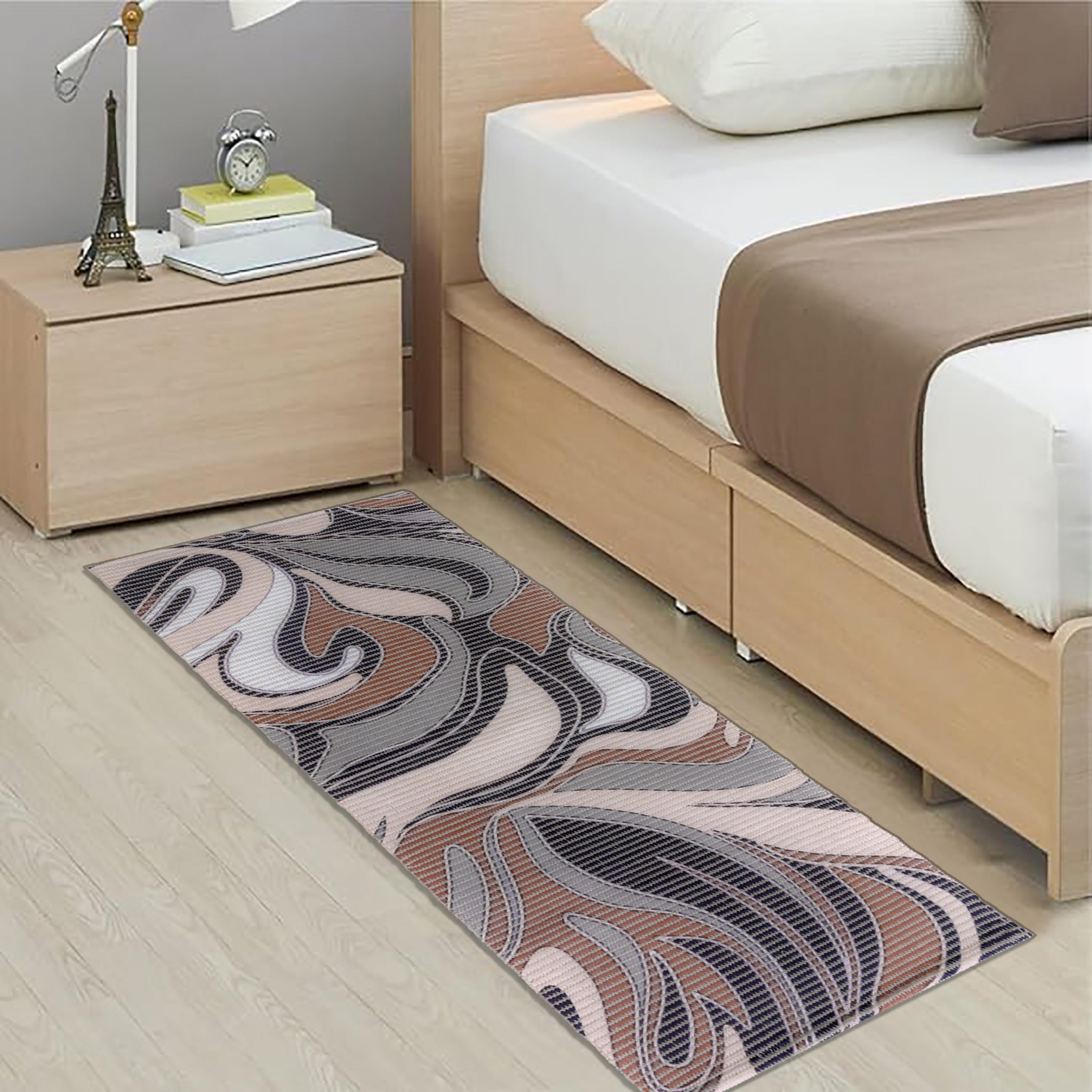 Abstract Wave Pattern Woven Floor Runner – 60x22 Inch