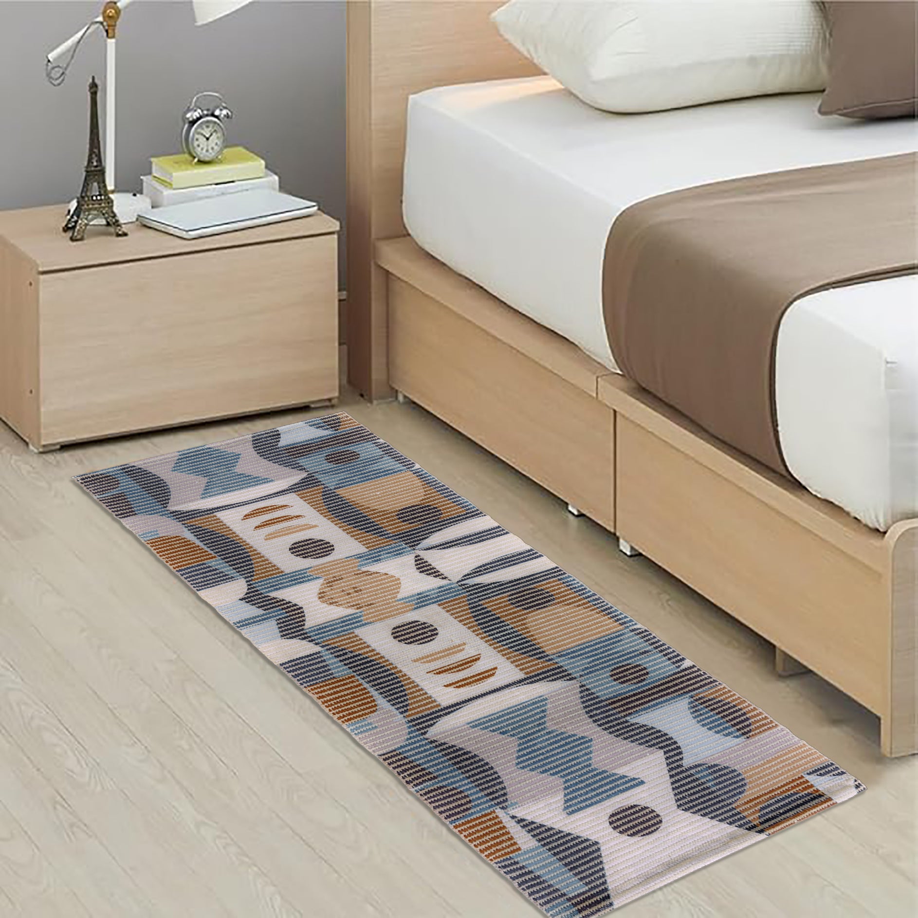 Geometric Pattern Woven Floor Runner – 60x22 Inch